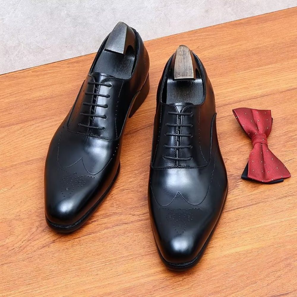 Chaussures Formelles Pour Hommes Habillées Oxford Élégantes - Noir