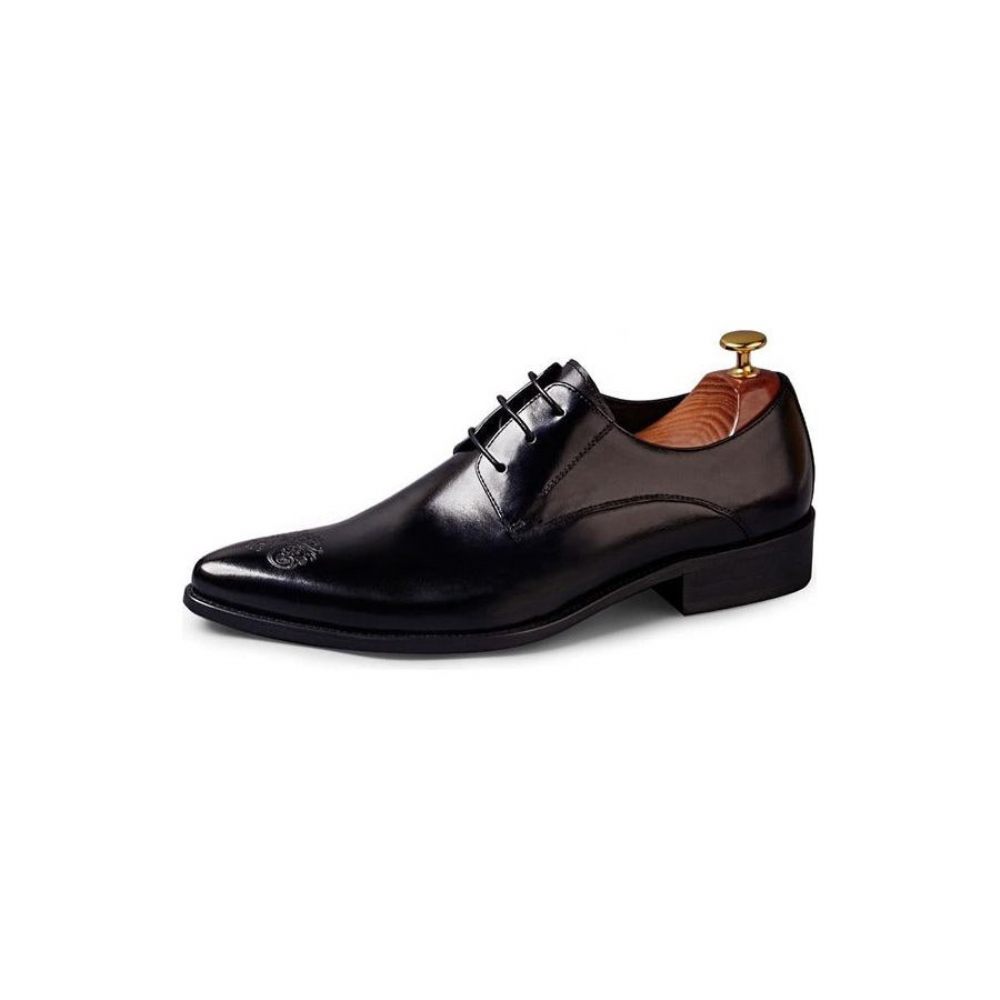 Chaussures Formelles Pour Hommes Habillées Oxford À Lacets Chics