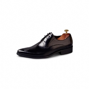 Chaussures Formelles Pour Hommes Habillées Oxford À Lacets Chics