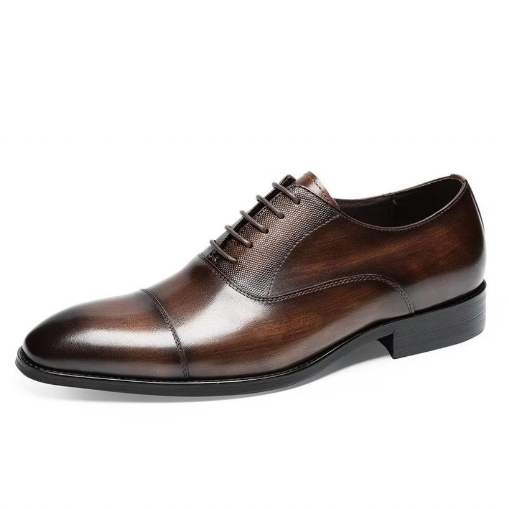 Chaussures Formelles Pour Hommes Habillées Oxford Lisses - Café