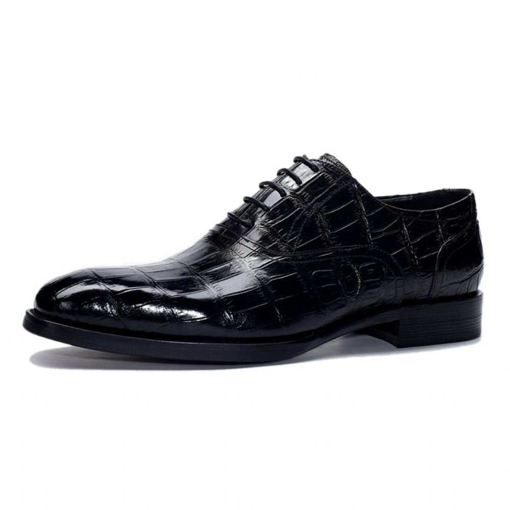 Chaussures Formelles Pour Hommes Habillées Oxford Luxe Vintage - Noir