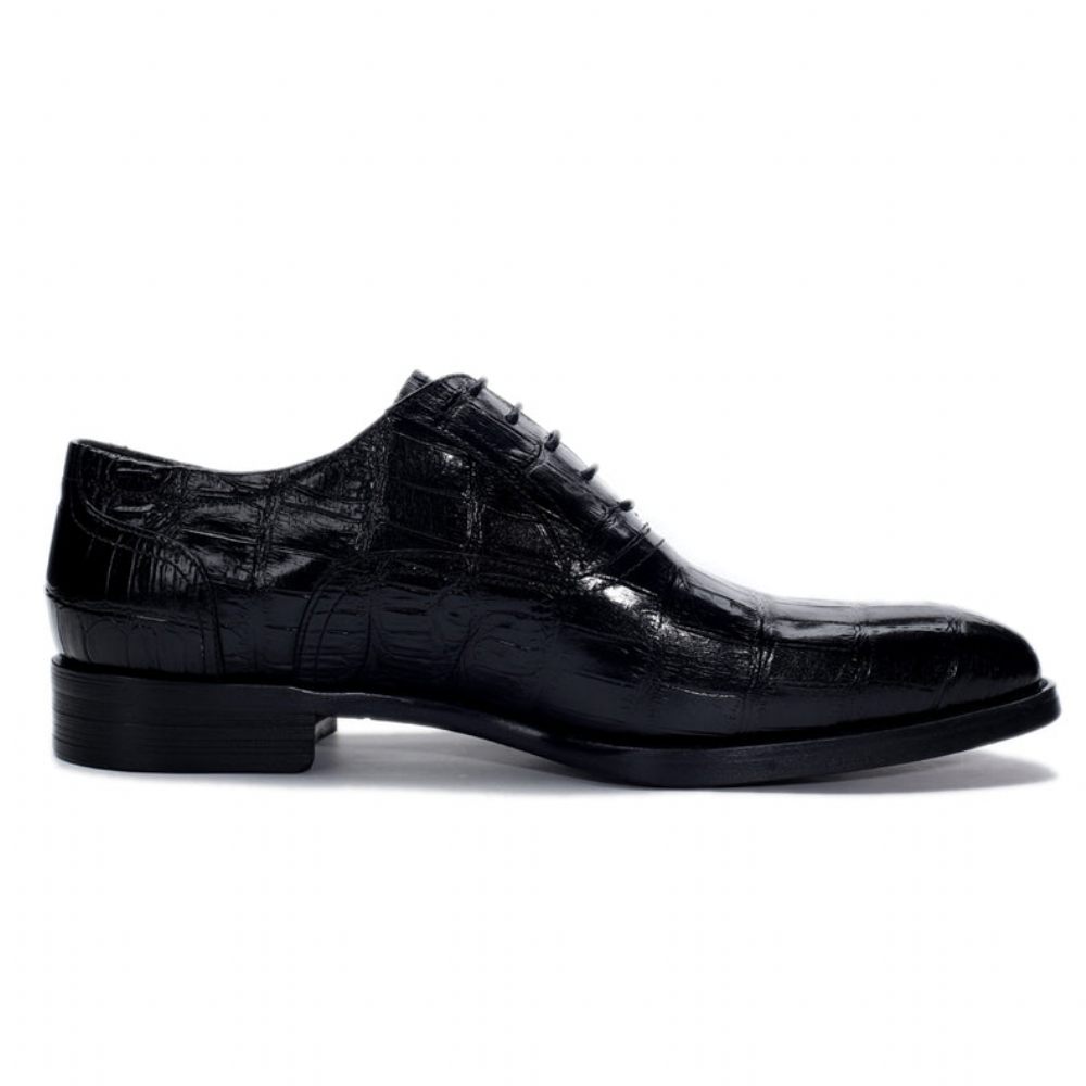 Chaussures Formelles Pour Hommes Habillées Oxford Luxe Vintage - Noir