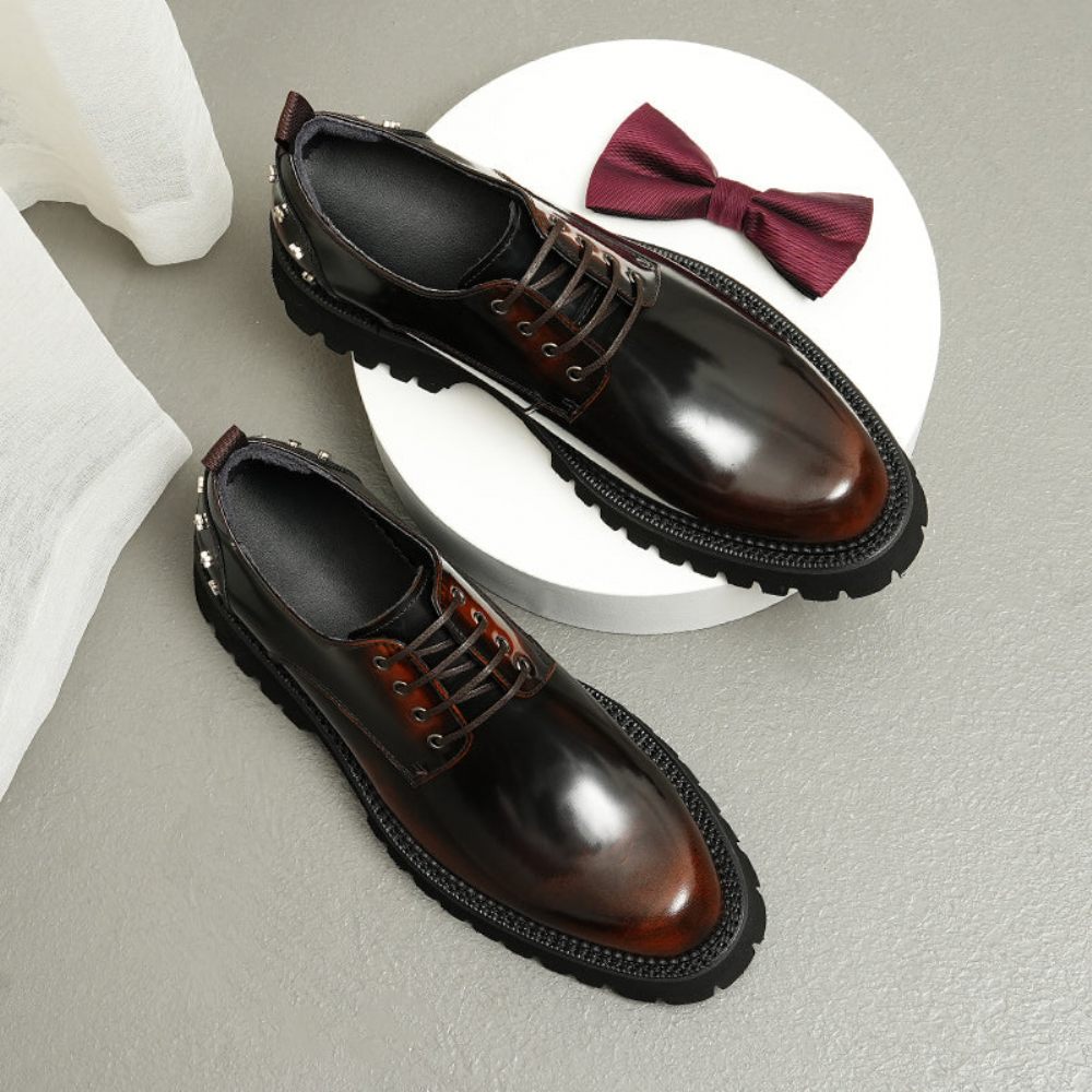 Chaussures Formelles Pour Hommes Habillées Oxford Sophistiquées - Café