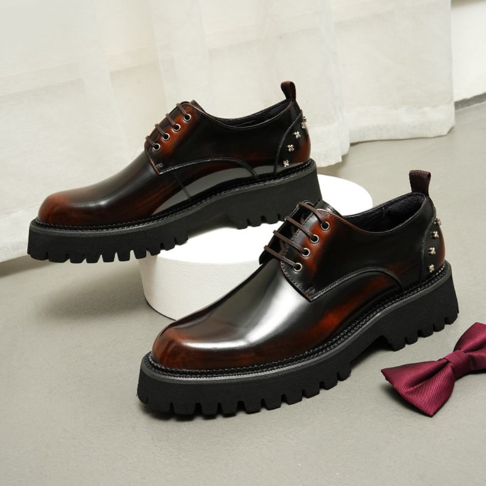 Chaussures Formelles Pour Hommes Habillées Oxford Sophistiquées - Café