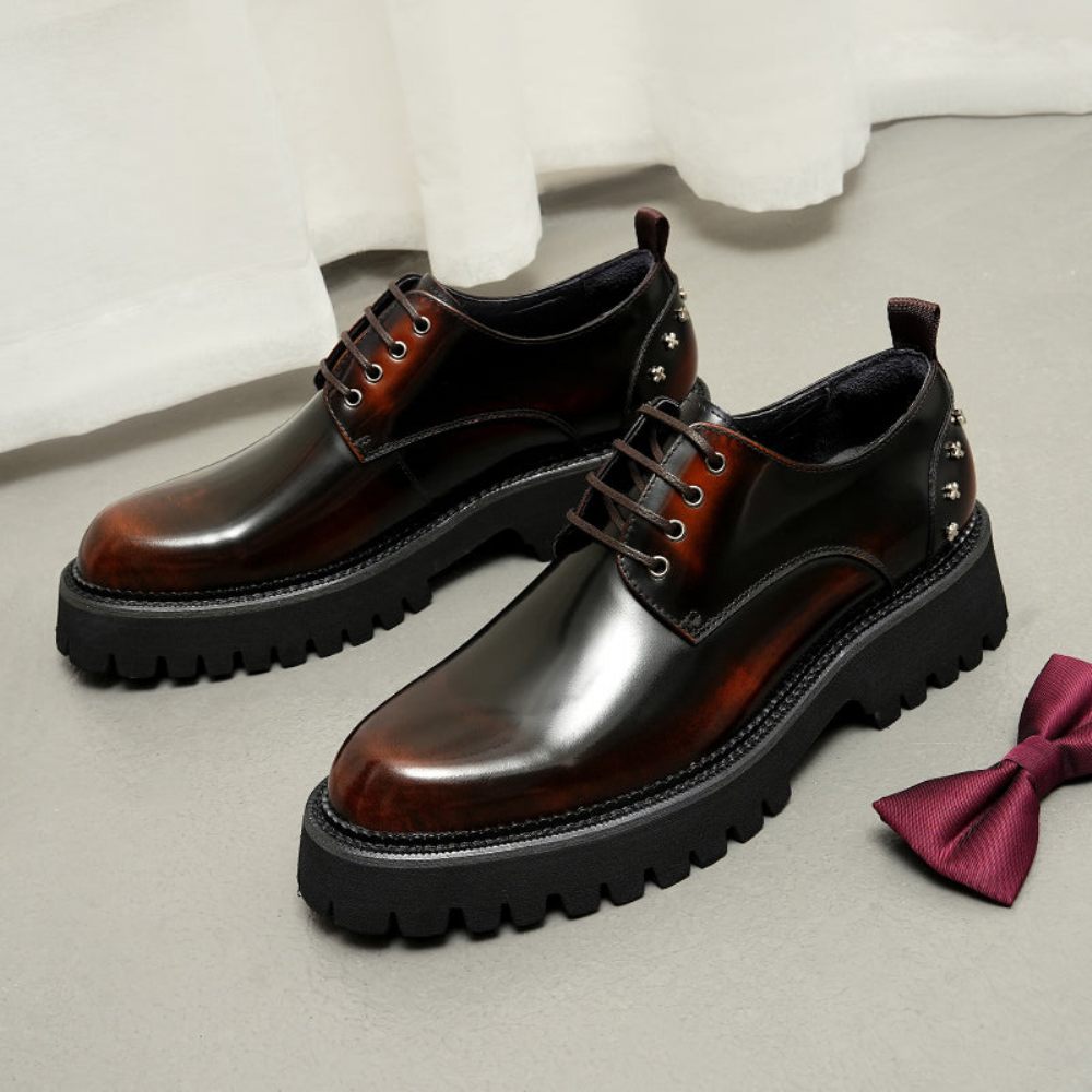 Chaussures Formelles Pour Hommes Habillées Oxford Sophistiquées - Café