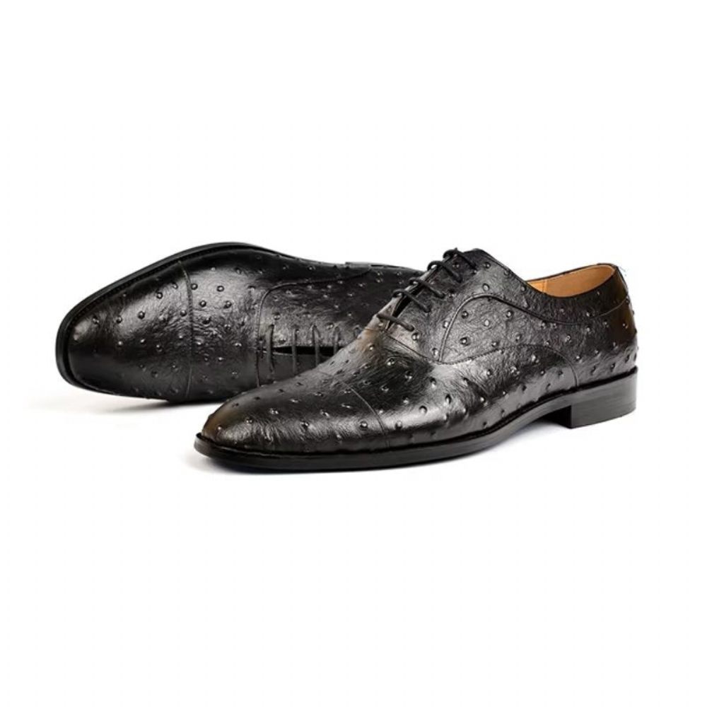 Chaussures Formelles Pour Hommes Habillées Oxford Sophistiquées À Motif Exotique - Noir