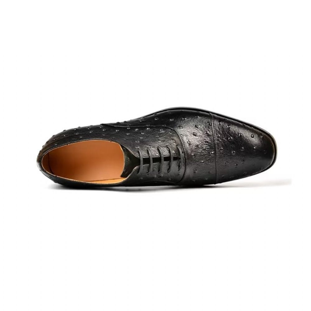 Chaussures Formelles Pour Hommes Habillées Oxford Sophistiquées À Motif Exotique - Noir