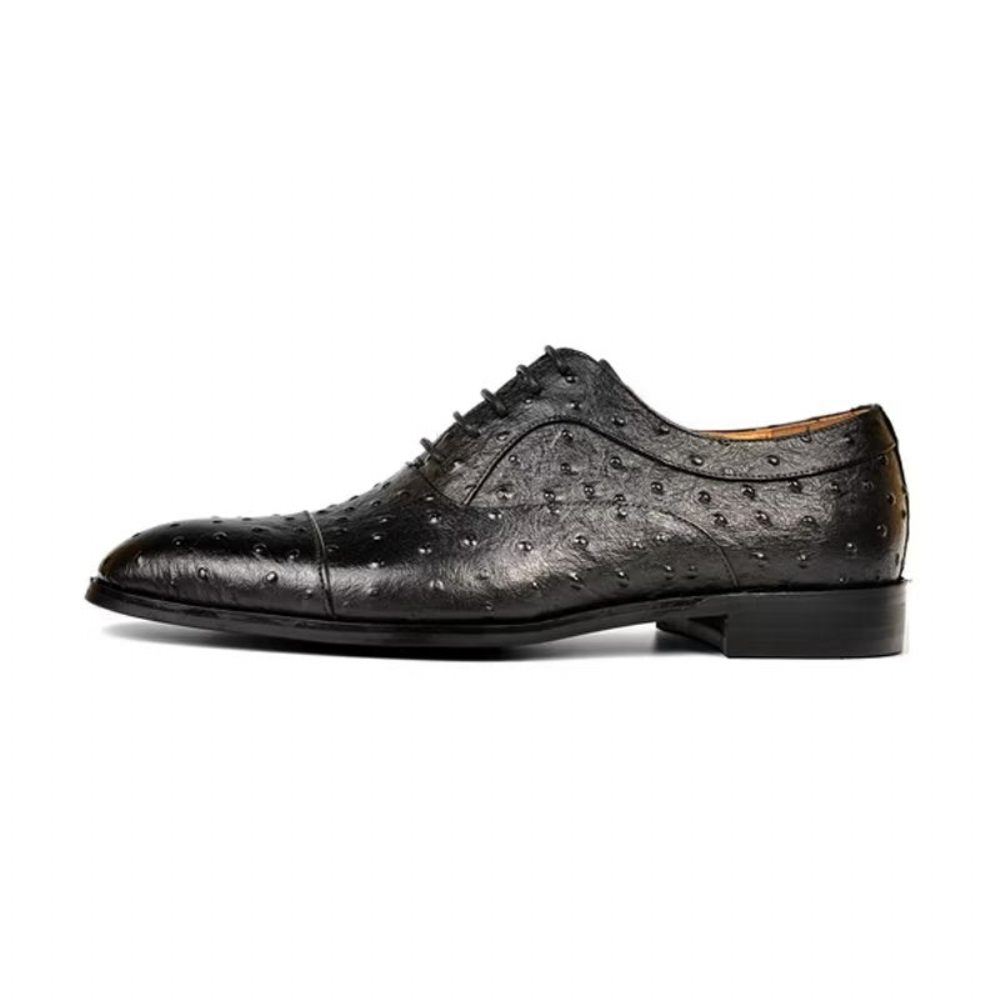 Chaussures Formelles Pour Hommes Habillées Oxford Sophistiquées À Motif Exotique - Noir