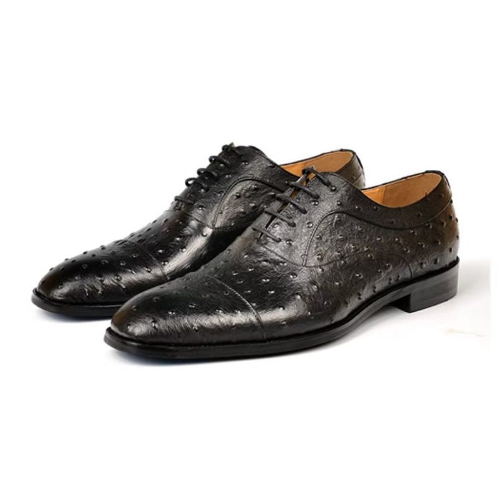 Chaussures Formelles Pour Hommes Habillées Oxford Sophistiquées À Motif Exotique - Noir