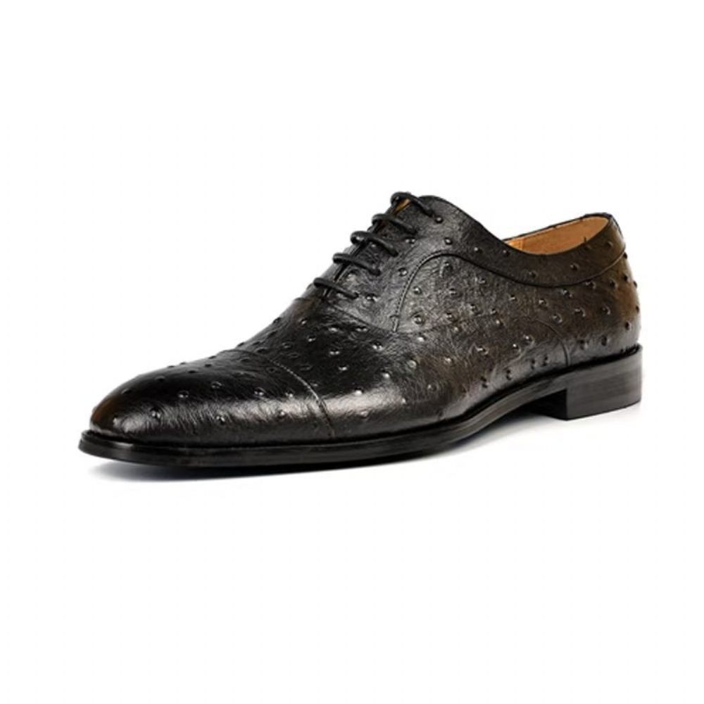 Chaussures Formelles Pour Hommes Habillées Oxford Sophistiquées À Motif Exotique - Noir