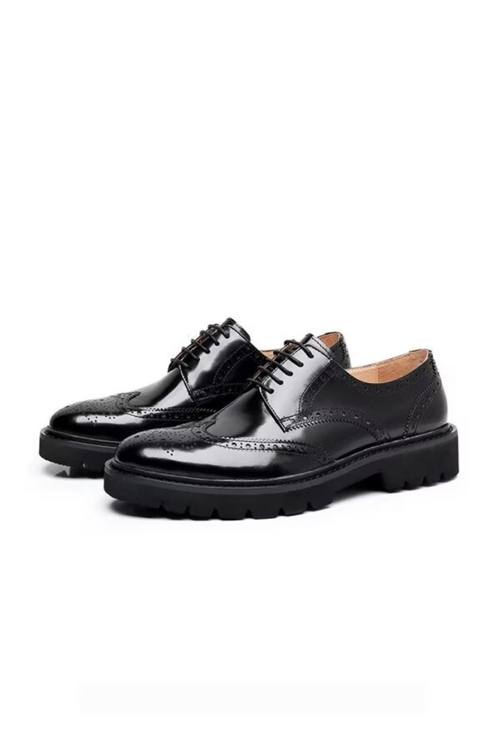 Chaussures Formelles Pour Hommes Habillées Raffinées À Lacets - Noir