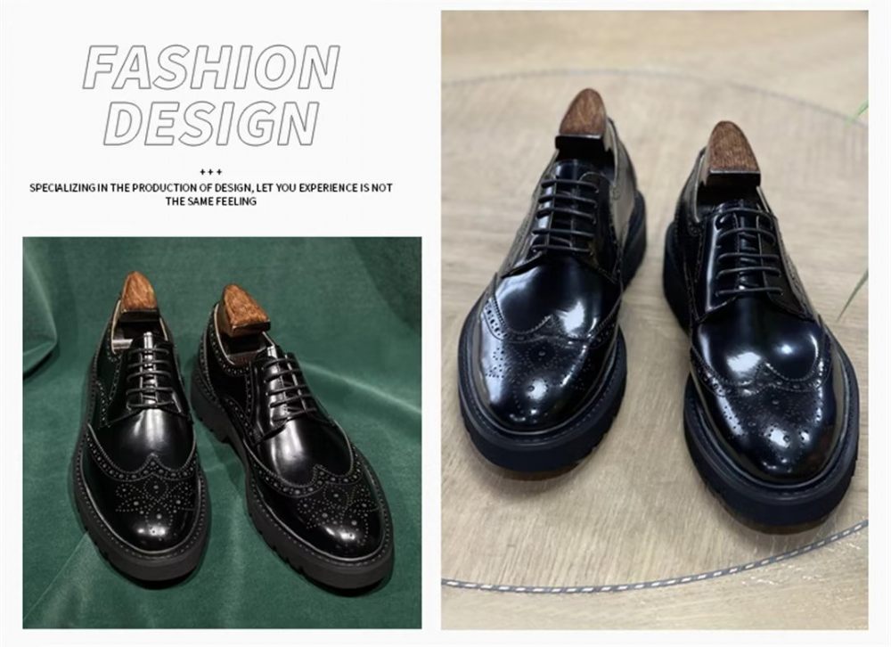 Chaussures Formelles Pour Hommes Habillées Raffinées À Lacets - Noir