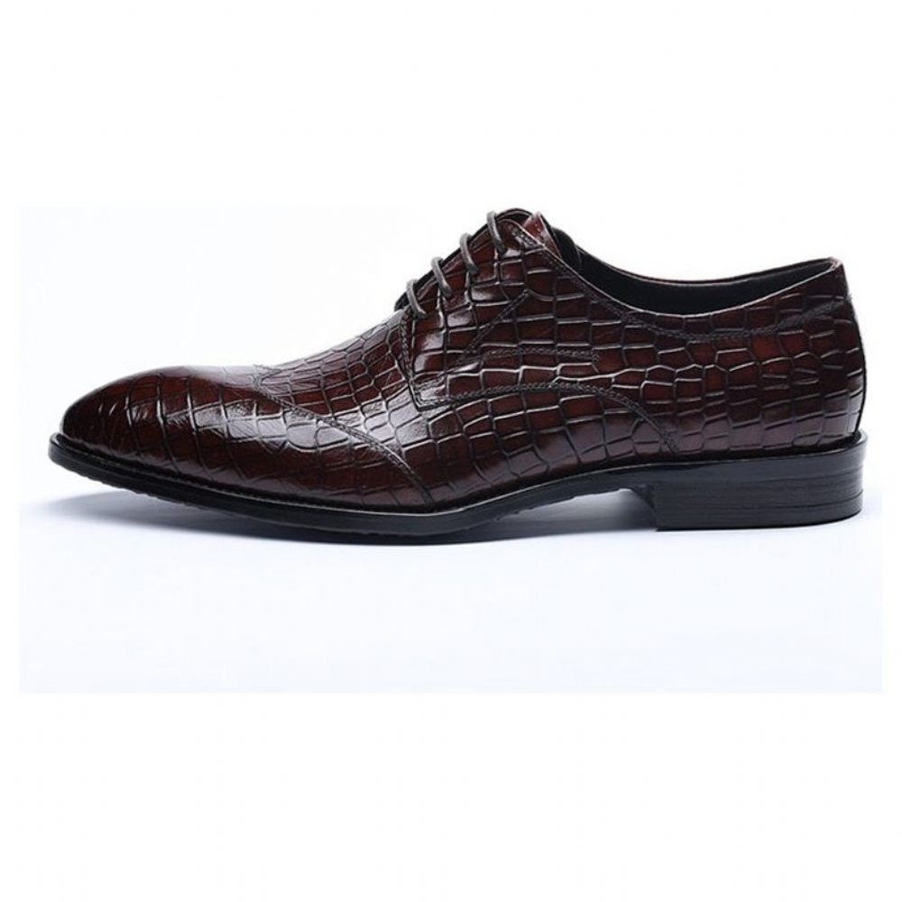 Chaussures Formelles Pour Hommes Habillées Richelieu - Rouge