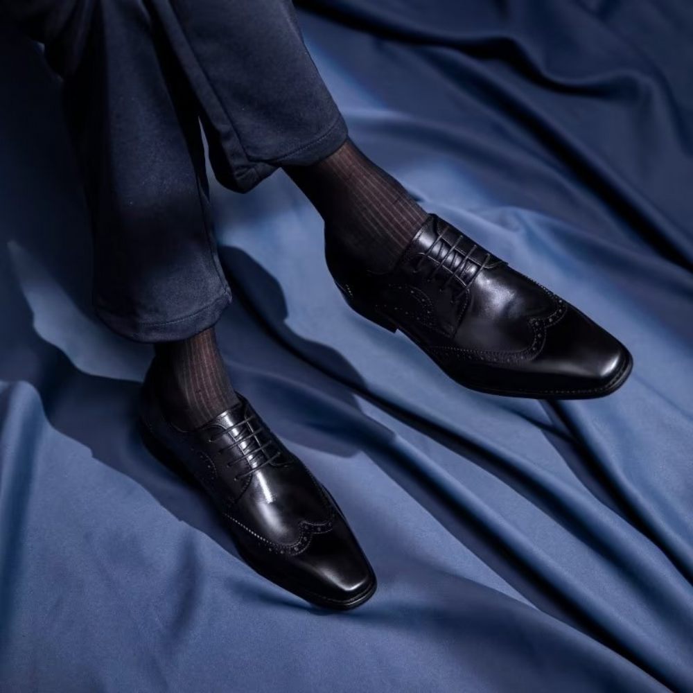 Chaussures Formelles Pour Hommes Habillées Richelieu - Noir