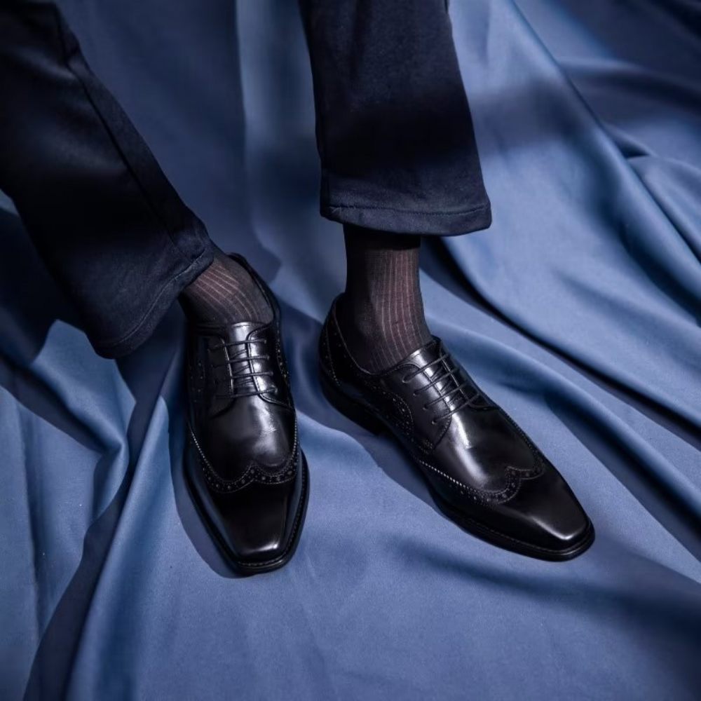 Chaussures Formelles Pour Hommes Habillées Richelieu - Noir