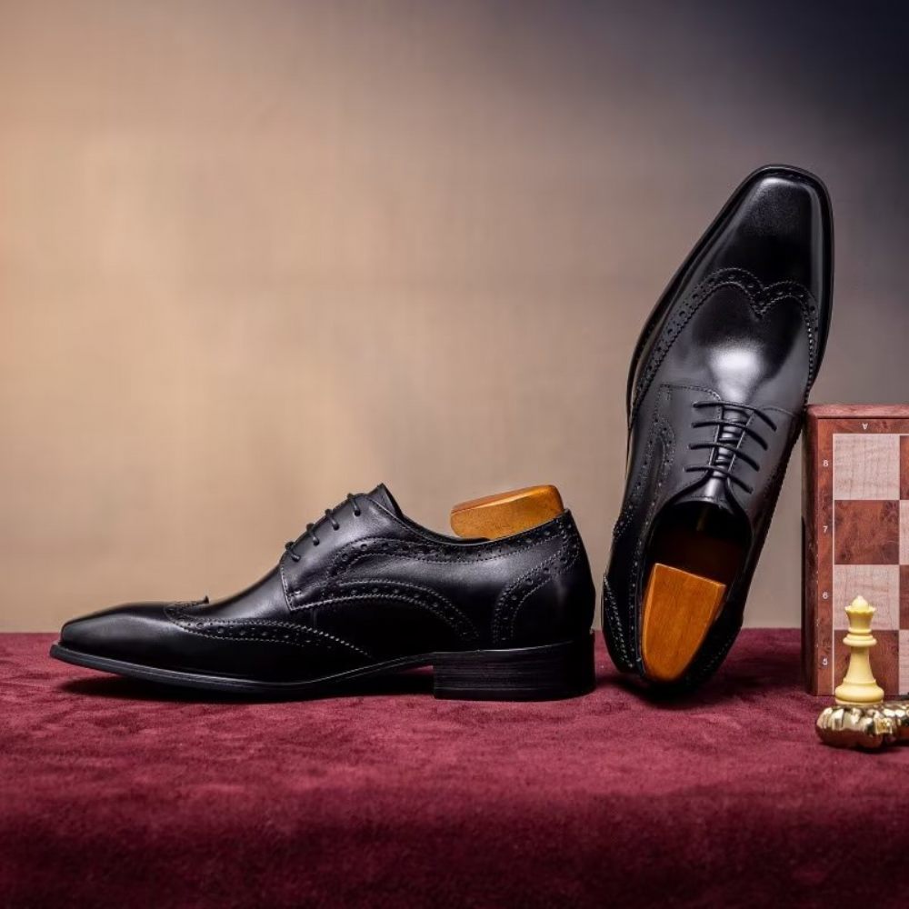 Chaussures Formelles Pour Hommes Habillées Richelieu - Noir