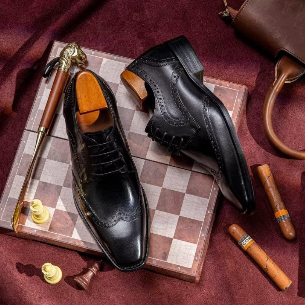 Chaussures Formelles Pour Hommes Habillées Richelieu - Noir