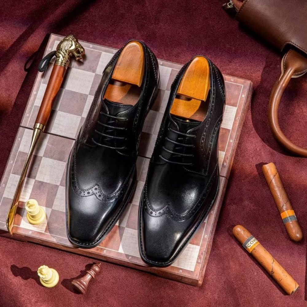 Chaussures Formelles Pour Hommes Habillées Richelieu - Noir