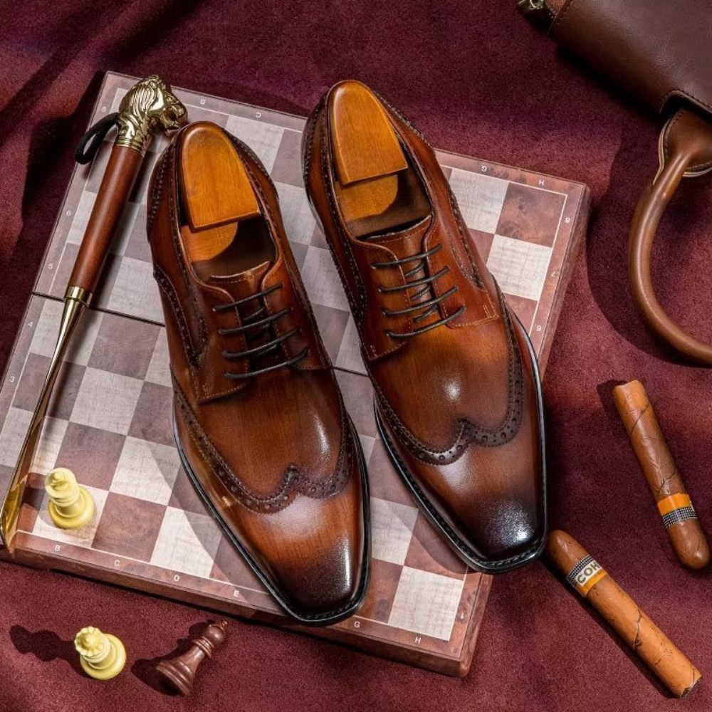 Chaussures Formelles Pour Hommes Habillées Richelieu - Café