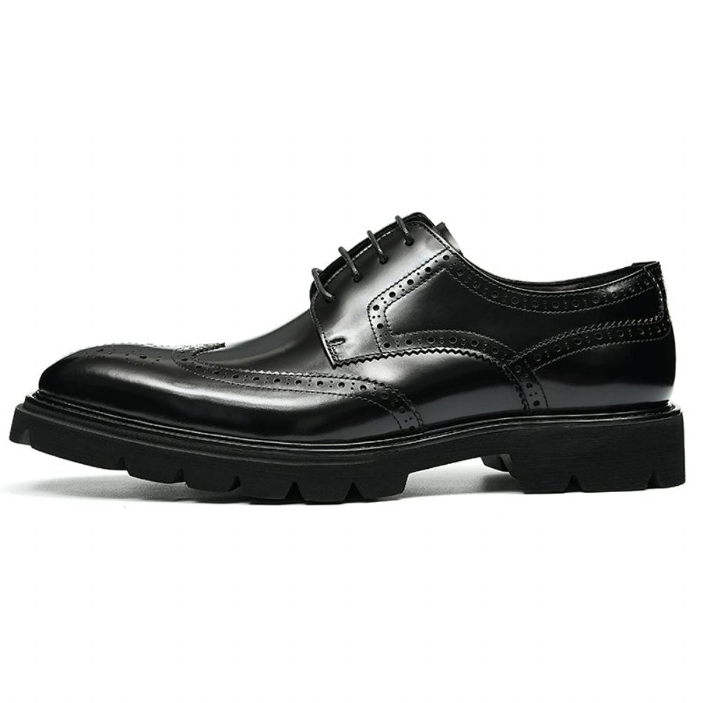 Chaussures Formelles Pour Hommes Habillées Richelieu Luxe Oxford - Noir