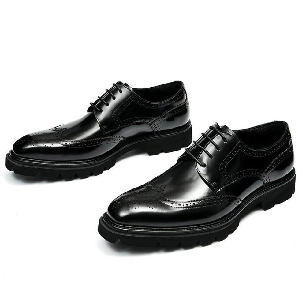 Chaussures Formelles Pour Hommes Habillées Richelieu Luxe Oxford - Noir