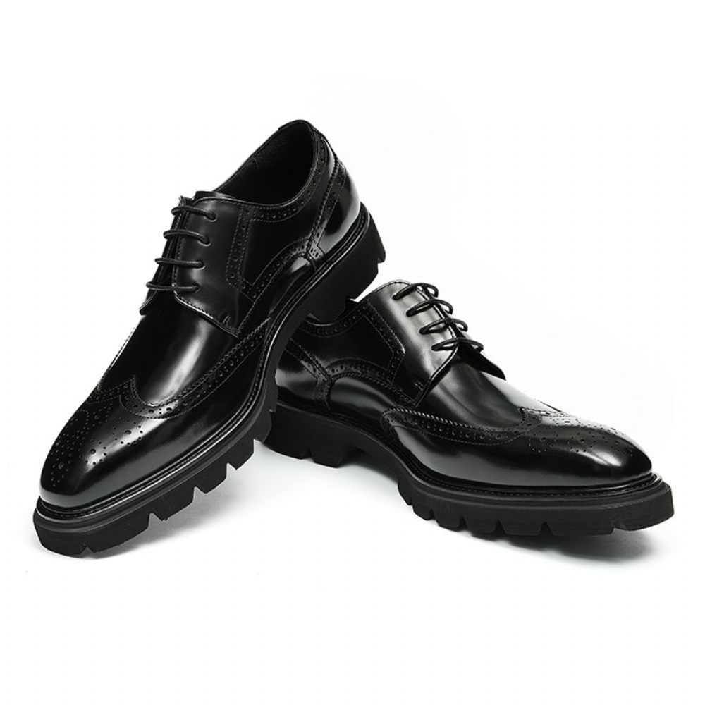 Chaussures Formelles Pour Hommes Habillées Richelieu Luxe Oxford - Noir