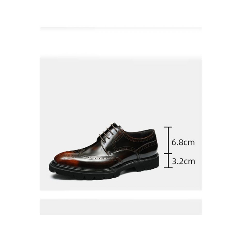 Chaussures Formelles Pour Hommes Habillées Richelieu Luxe Oxford - Café