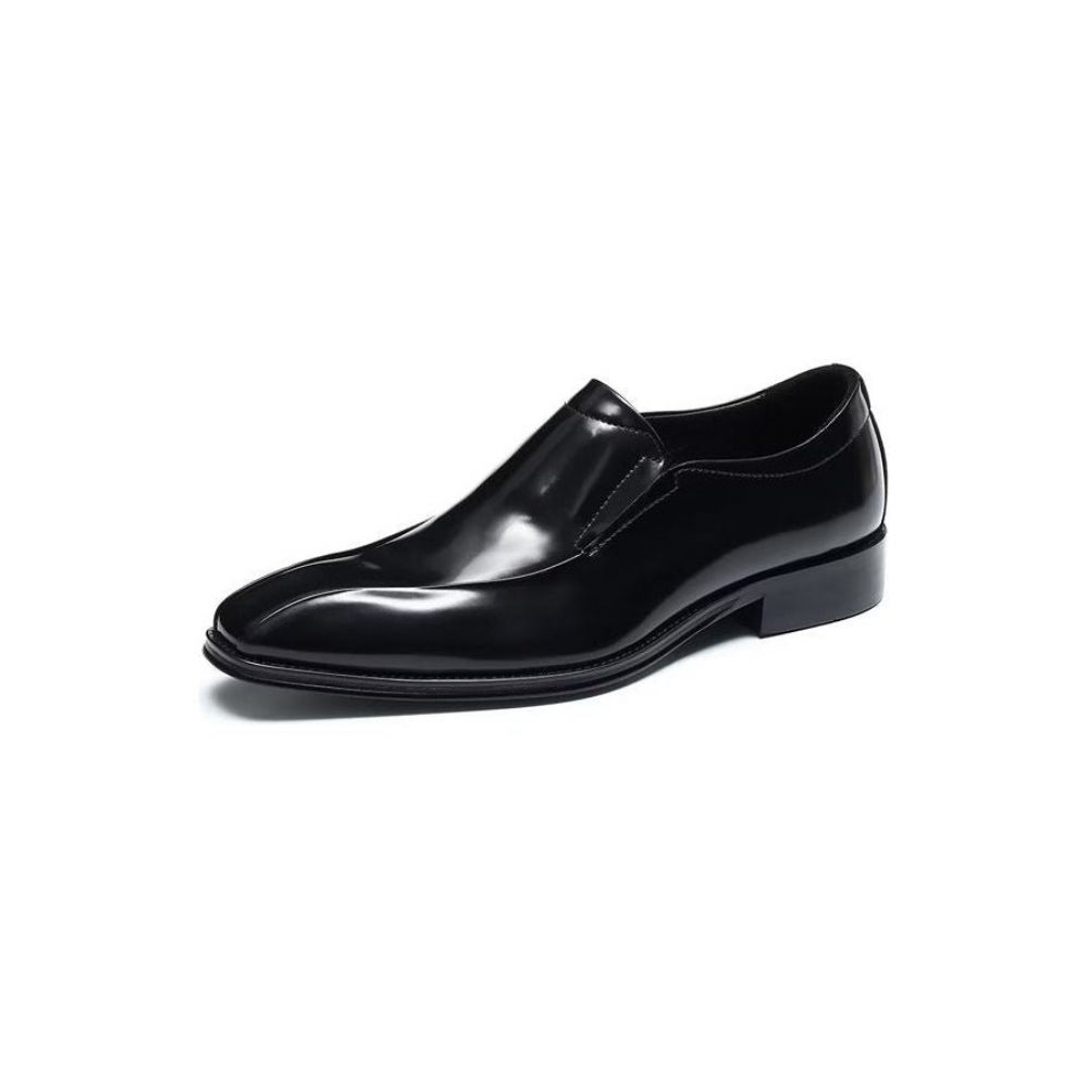 Chaussures Formelles Pour Hommes Habillées Richelieu Luxe Somptueuses À Enfiler - Noir