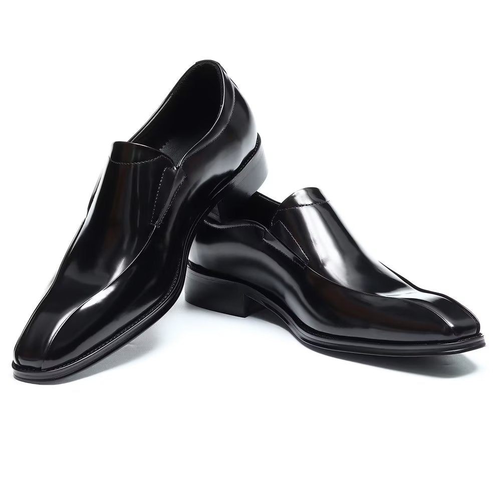 Chaussures Formelles Pour Hommes Habillées Richelieu Luxe Somptueuses À Enfiler - Noir