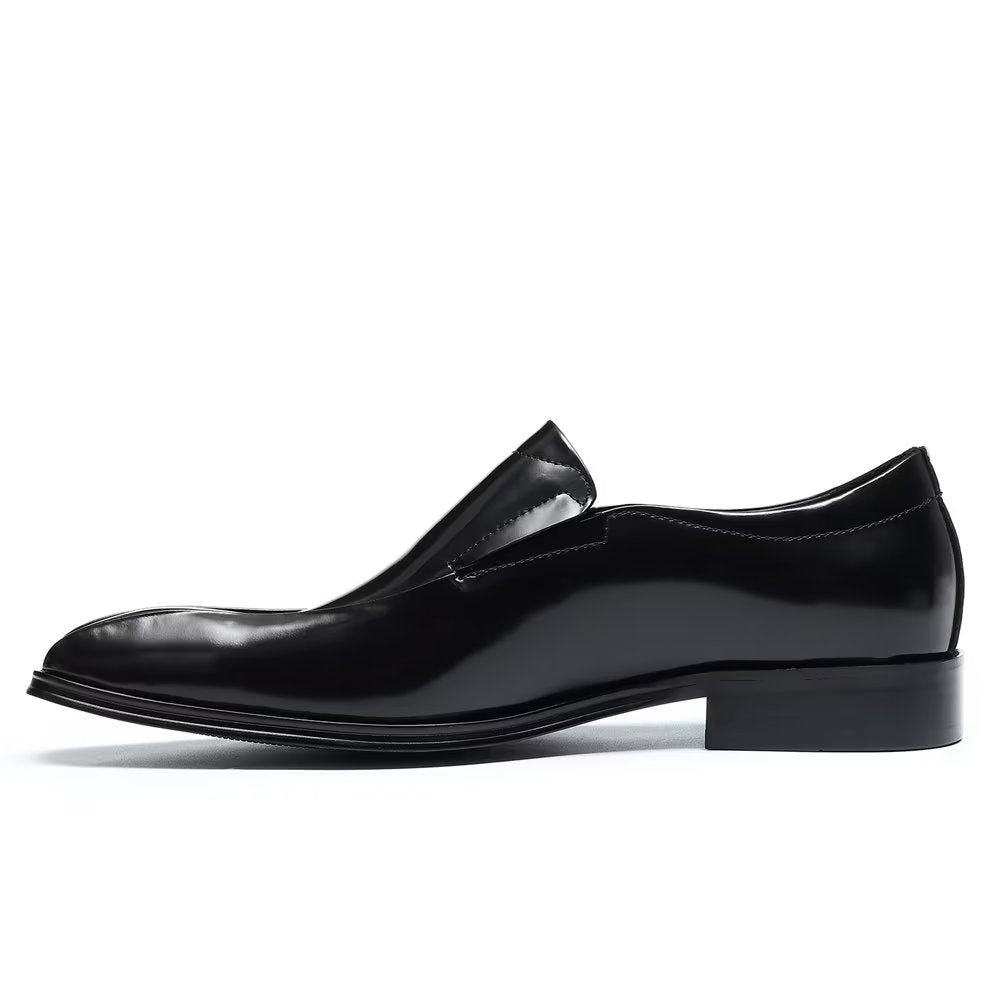 Chaussures Formelles Pour Hommes Habillées Richelieu Luxe Somptueuses À Enfiler - Noir