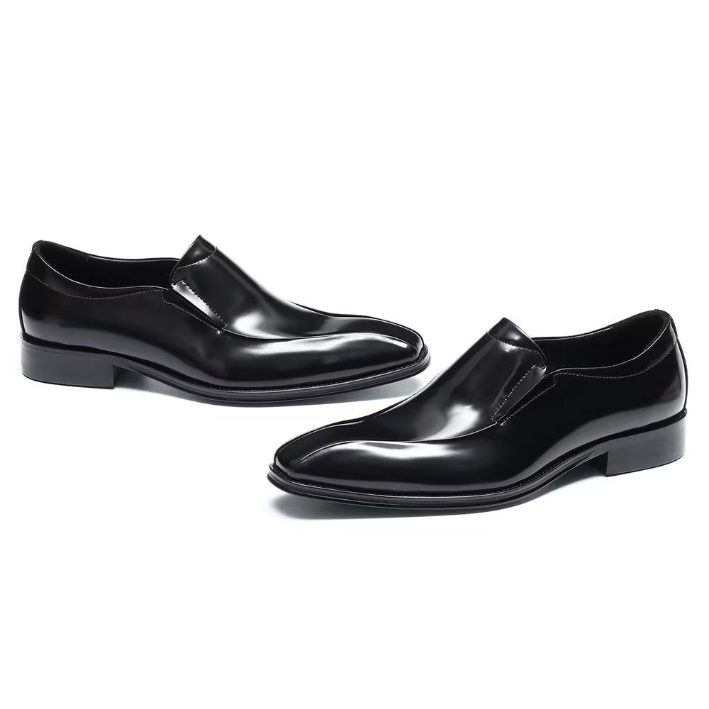 Chaussures Formelles Pour Hommes Habillées Richelieu Luxe Somptueuses À Enfiler - Noir