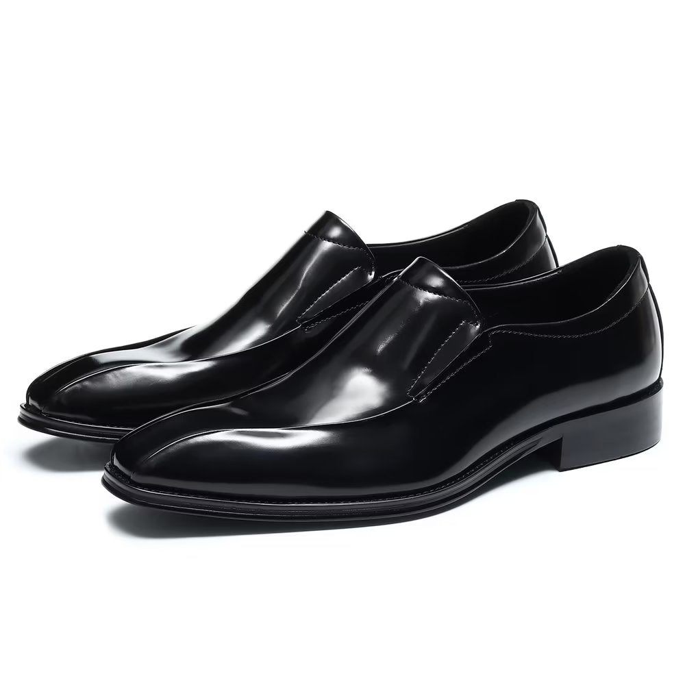 Chaussures Formelles Pour Hommes Habillées Richelieu Luxe Somptueuses À Enfiler - Noir