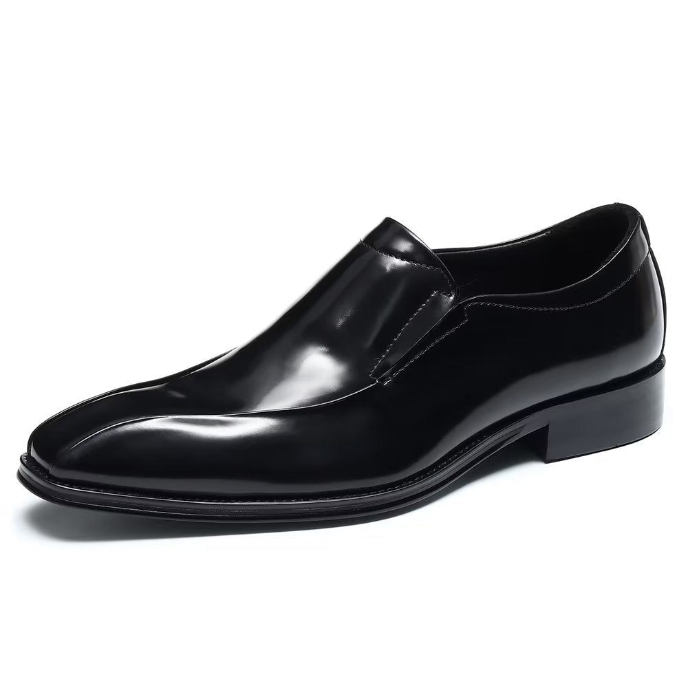 Chaussures Formelles Pour Hommes Habillées Richelieu Luxe Somptueuses À Enfiler - Noir