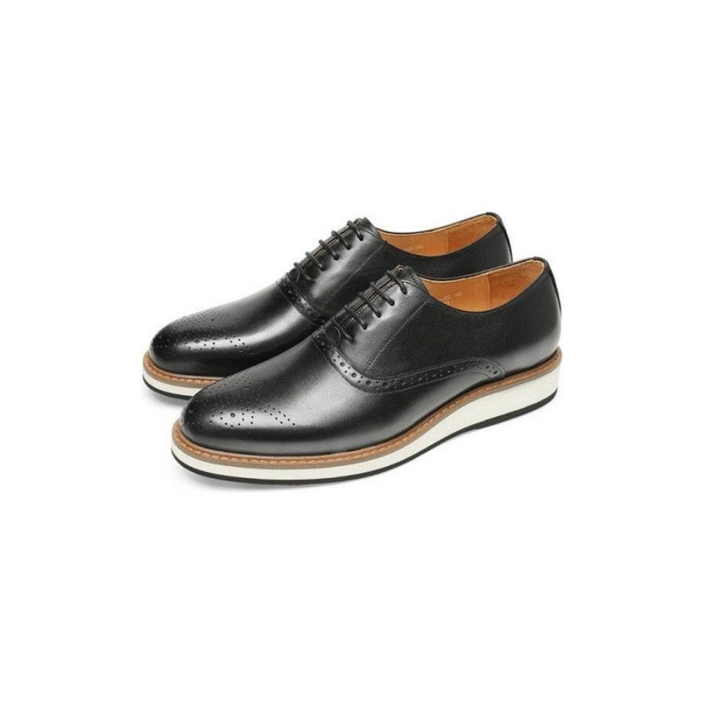 Chaussures Formelles Pour Hommes À Lacets Créateur Cuir Vache