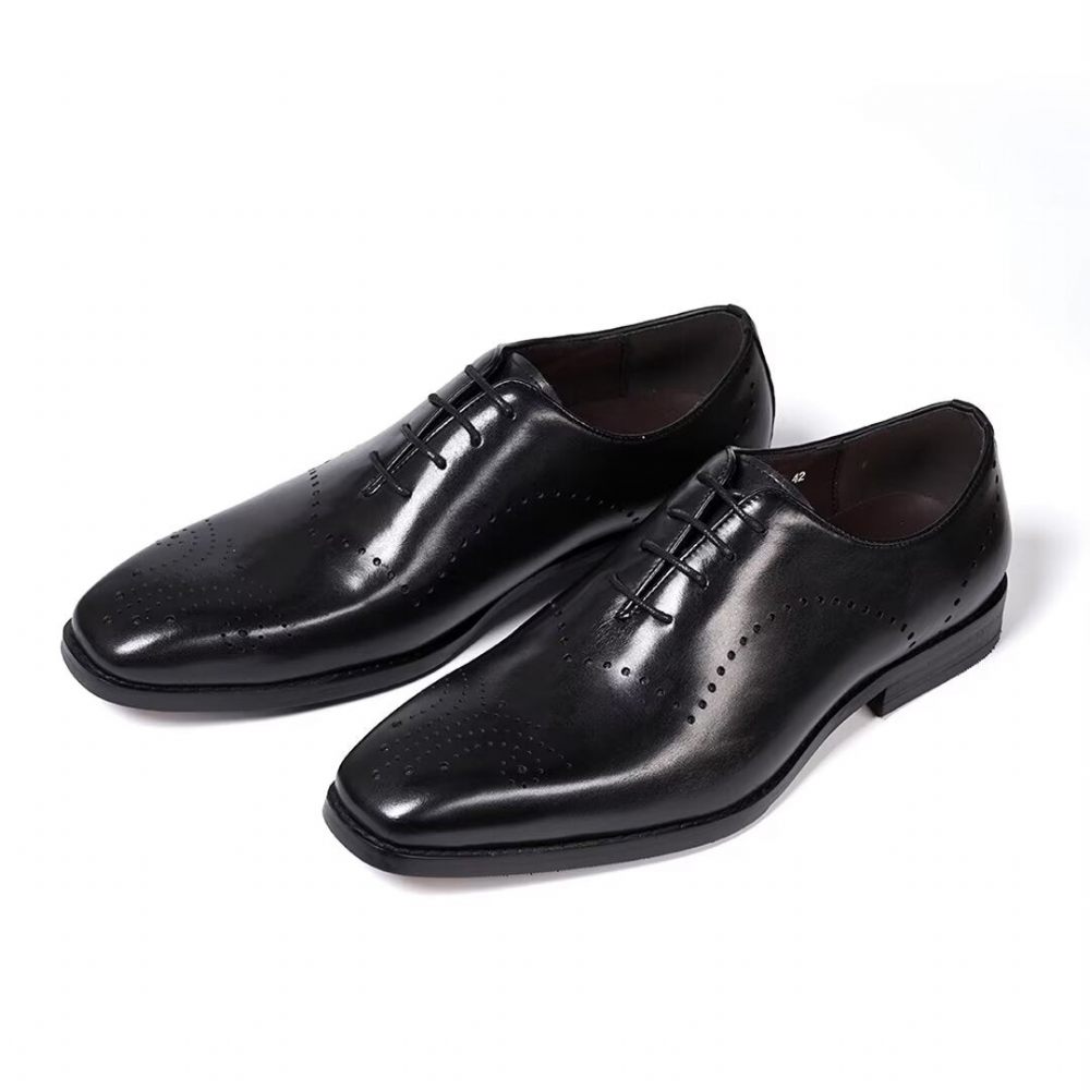 Chaussures Formelles Pour Hommes À Lacets Cuir Chic Professionnel - Noir