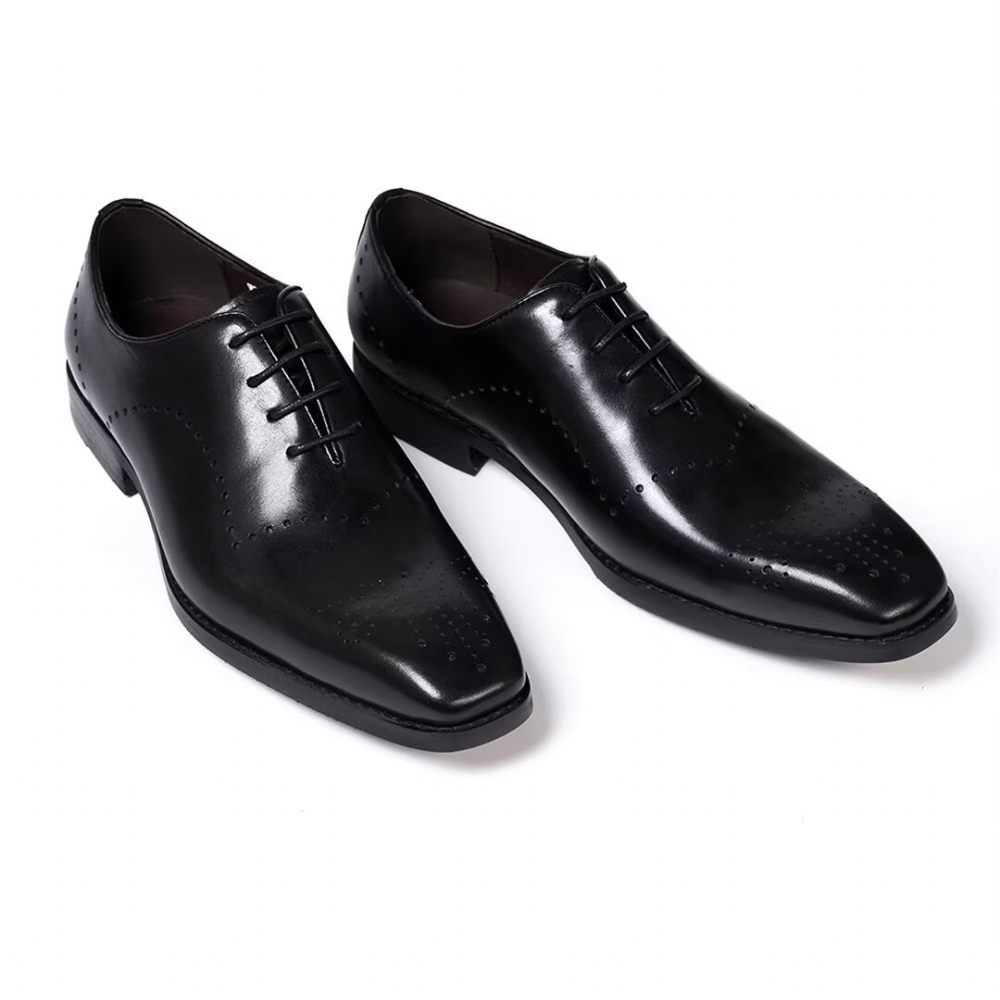 Chaussures Formelles Pour Hommes À Lacets Cuir Chic Professionnel - Noir