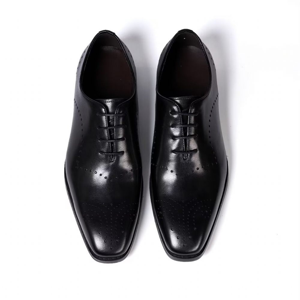 Chaussures Formelles Pour Hommes À Lacets Cuir Chic Professionnel - Noir