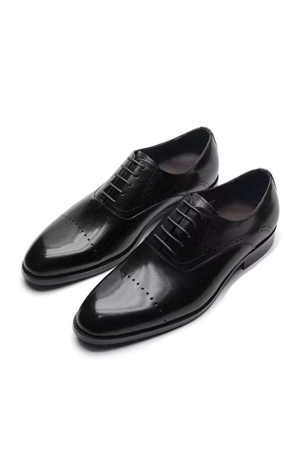 Chaussures Formelles Pour Hommes À Lacets Cuir Décontractées Et Raffinées - Noir