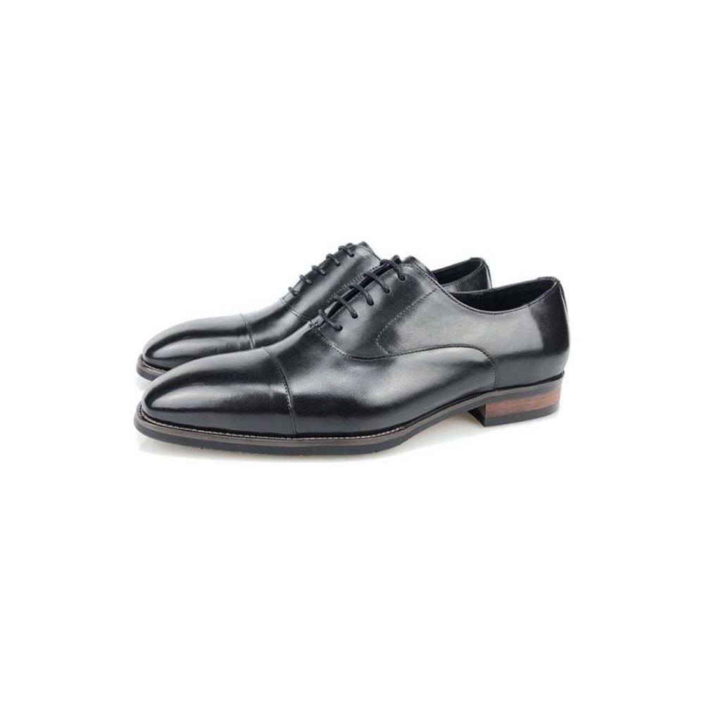 Chaussures Formelles Pour Hommes À Lacets Cuir Richelieu - Noir