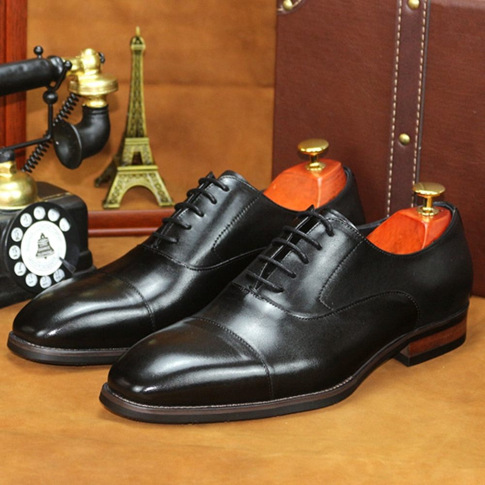 Chaussures Formelles Pour Hommes À Lacets Cuir Richelieu - Noir