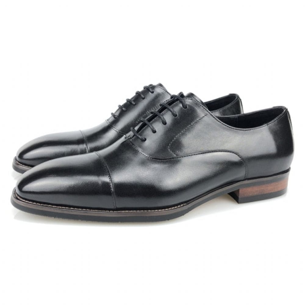 Chaussures Formelles Pour Hommes À Lacets Cuir Richelieu - Noir