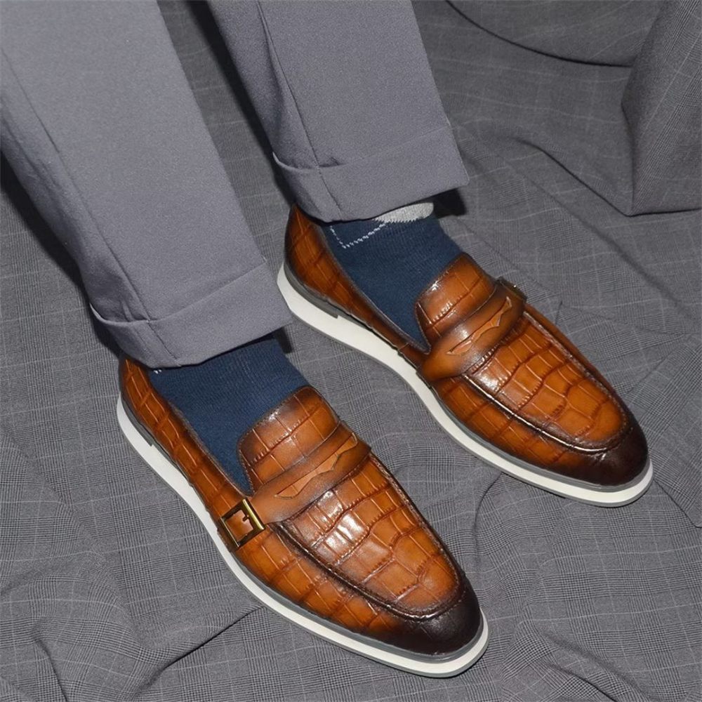 Chaussures Formelles Pour Hommes À Lacets Décontractées Mais Chics - Marron