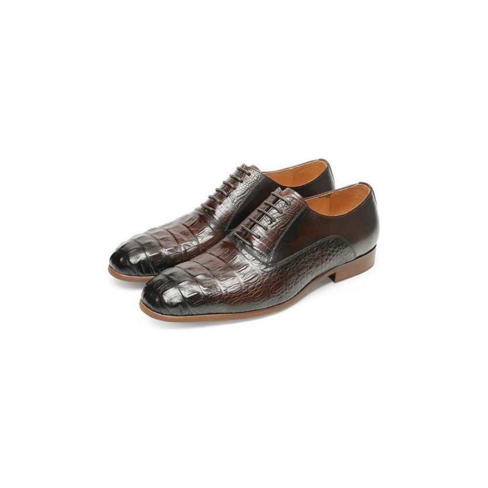 Chaussures Formelles Pour Hommes À Lacets Mariage - Café