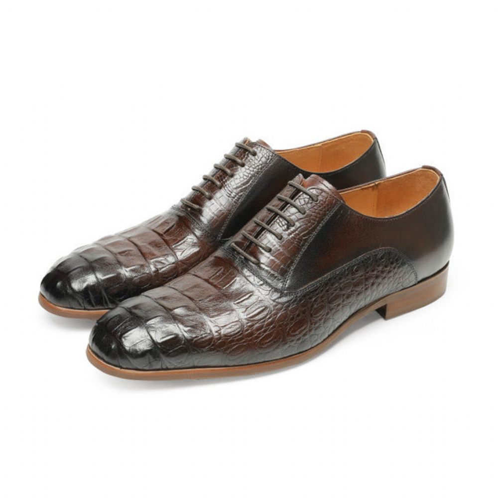 Chaussures Formelles Pour Hommes À Lacets Mariage - Café