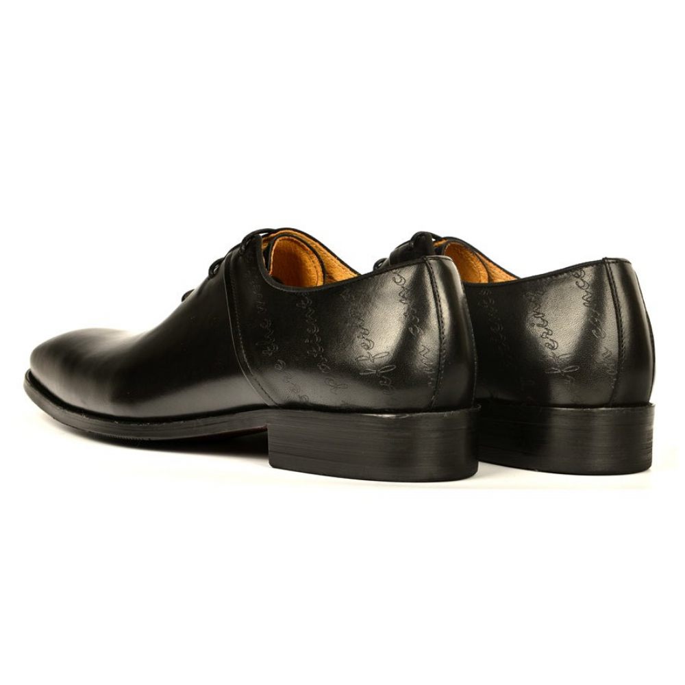 Chaussures Formelles Pour Hommes À Lacets Mariée Bout Pointu - Noir