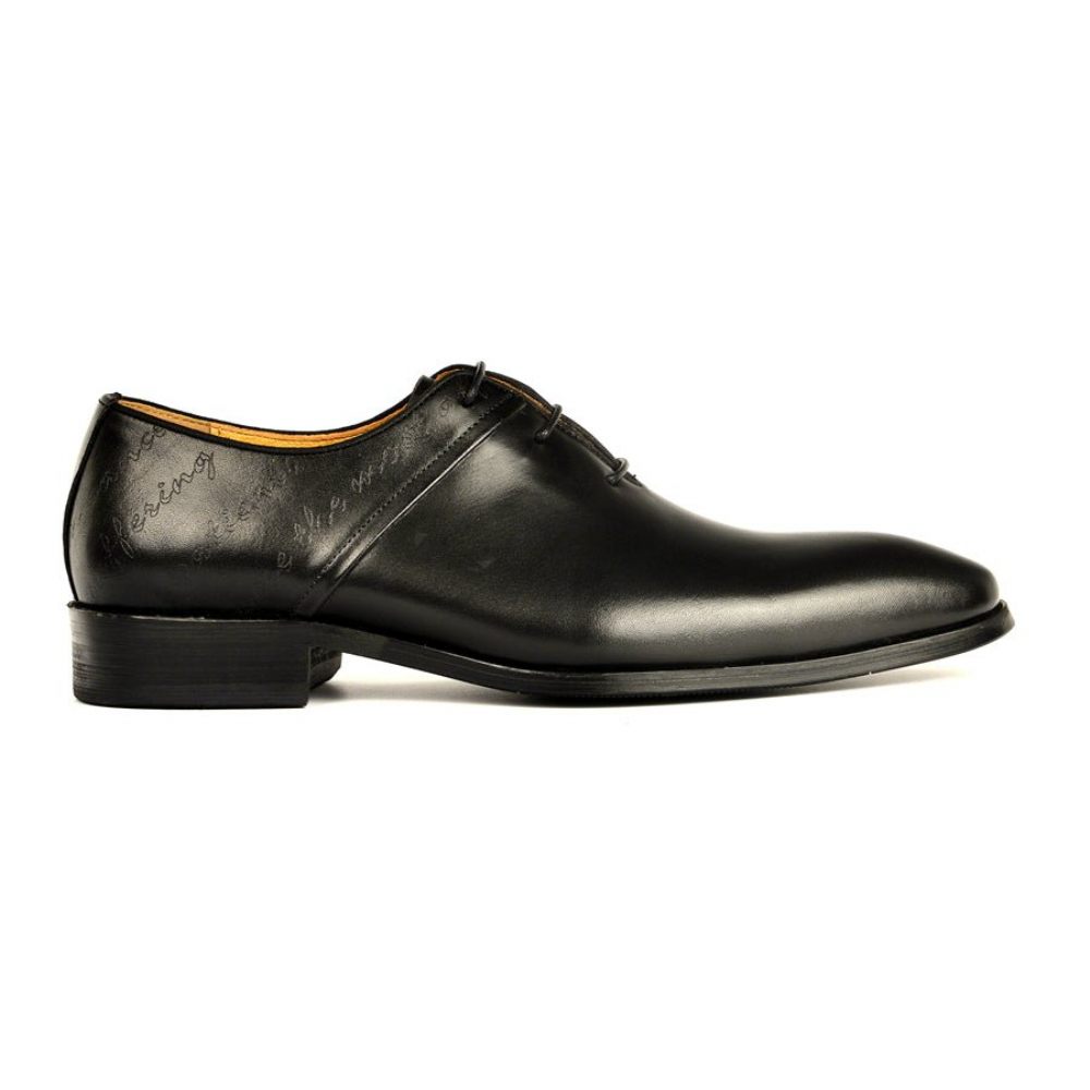 Chaussures Formelles Pour Hommes À Lacets Mariée Bout Pointu - Noir