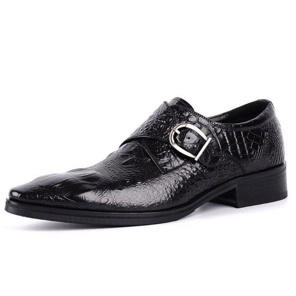 Chaussures Formelles Pour Hommes Luxe Cuir Crocodile Habillées Classiques