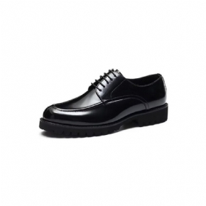 Chaussures Formelles Pour Hommes Luxe Cuir Vache À Bout Rond Derby