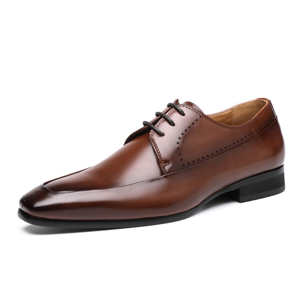 Chaussures Formelles Pour Hommes Mariage À Bout Pointu Cuir Serpent Chic - Noir