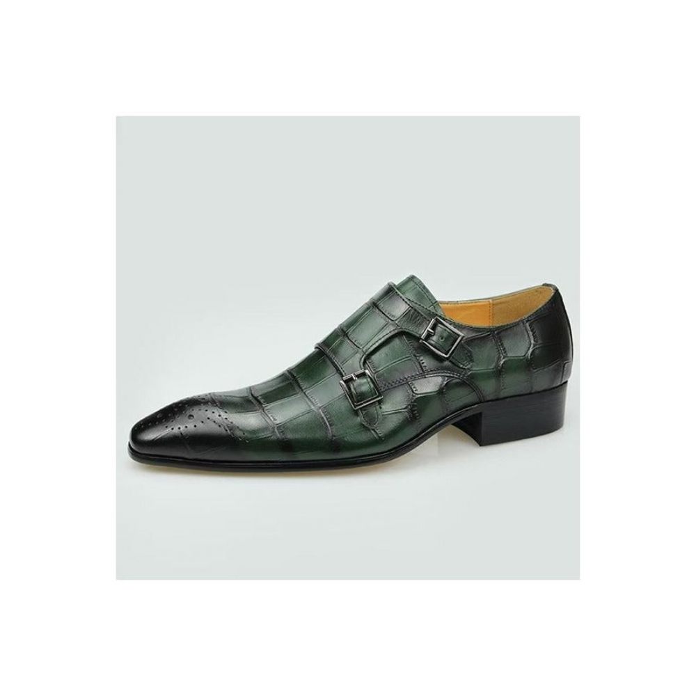 Chaussures Formelles Pour Hommes Mariage Cuir À Boucle Personnalisée